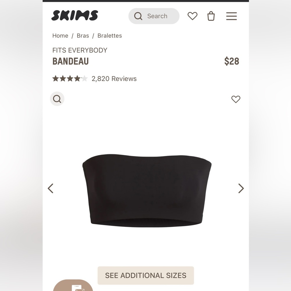 SKIMS FITS EVERYBODY BANDEAU⭐️